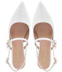 Bruno Magli Luciana Crinkle Patent Leather Slingback Mary Jane Pumps