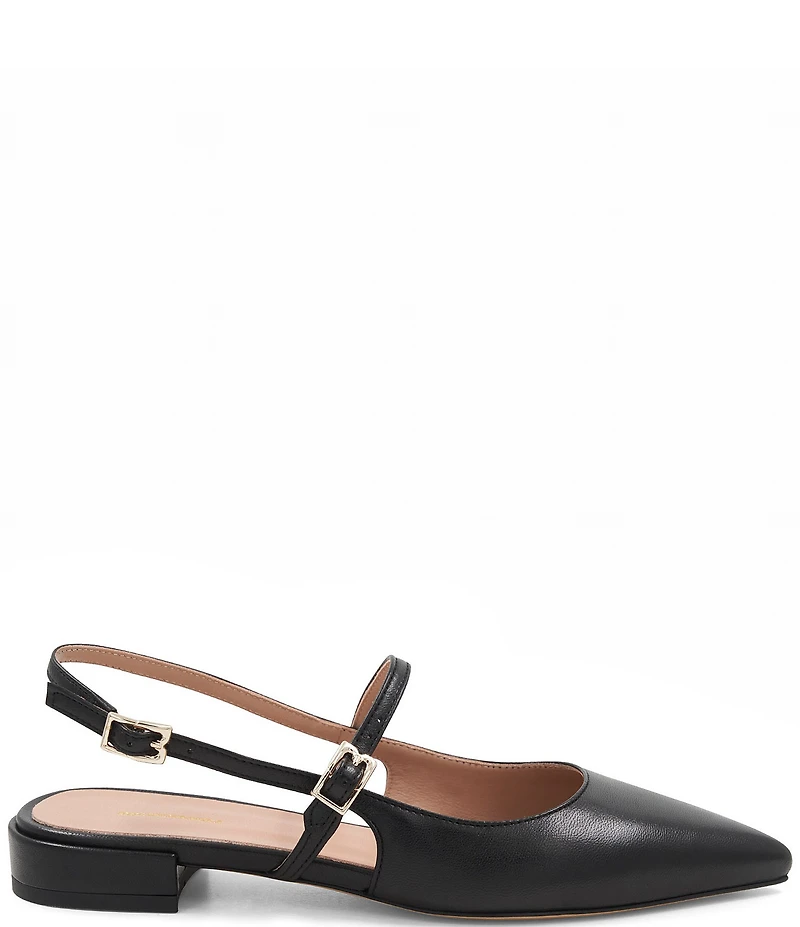 Bruno Magli Martina Leather Slingback Mary Jane Flats