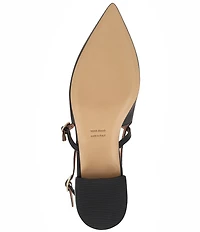 Bruno Magli Martina Leather Slingback Mary Jane Flats