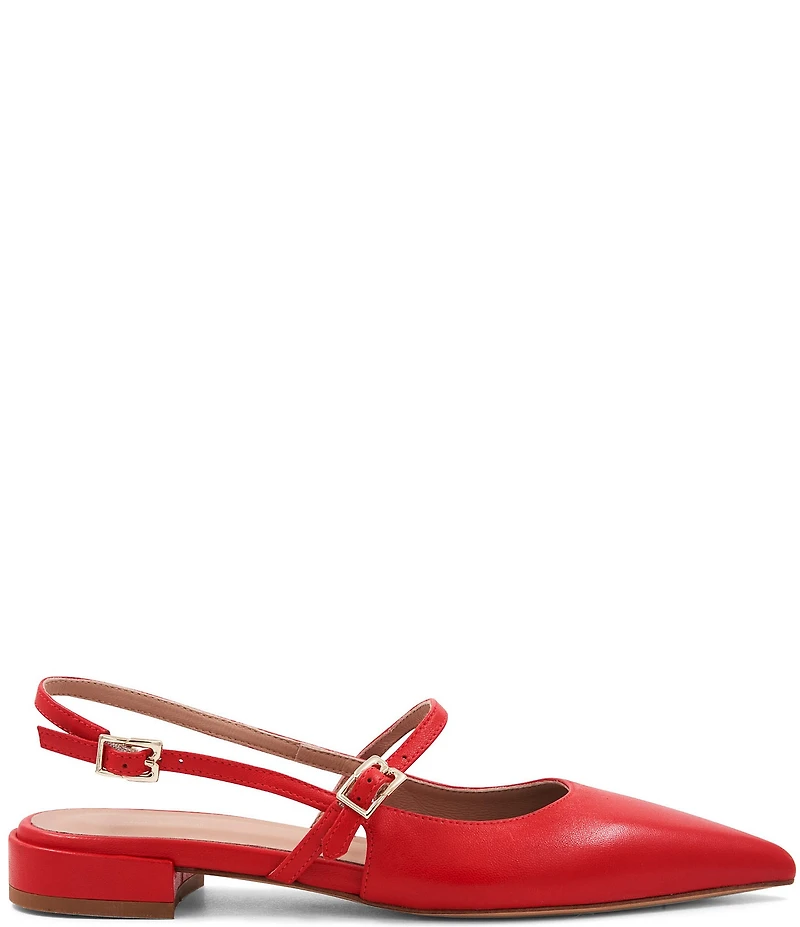 Bruno Magli Martina Leather Slingback Mary Jane Flats