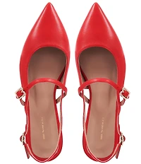 Bruno Magli Martina Leather Slingback Mary Jane Flats