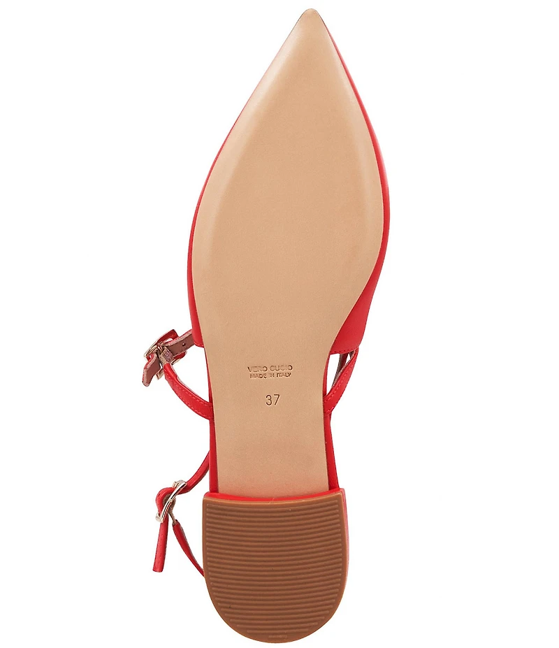 Bruno Magli Martina Leather Slingback Mary Jane Flats