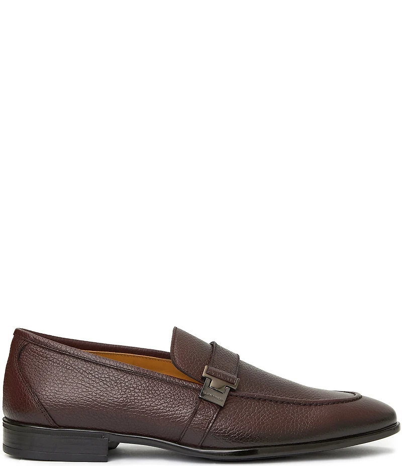 Bruno Magli Men's Arlo Leather Side Buckle Loafers