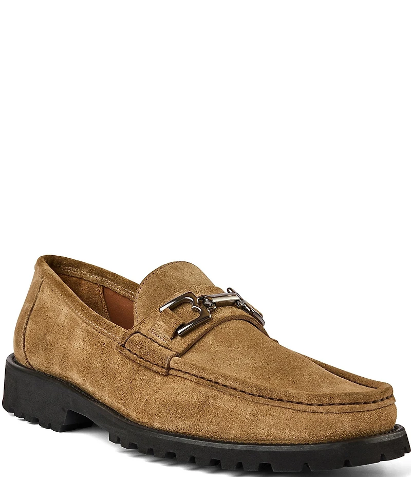 Bruno Magli Men's Rocky Suede Bit Buckle Loafers