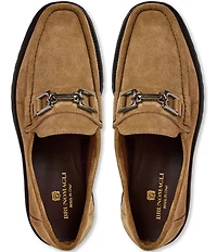 Bruno Magli Men's Rocky Suede Bit Buckle Loafers