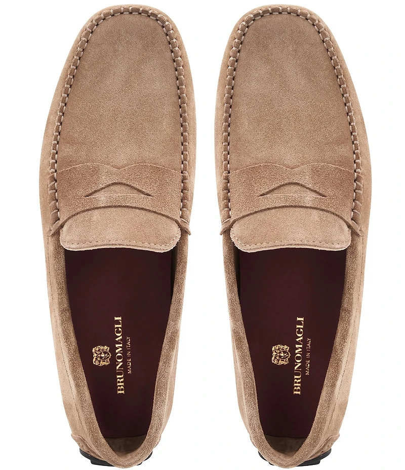 Bruno Magli Men's Taranto Suede Penny Driver Loafers