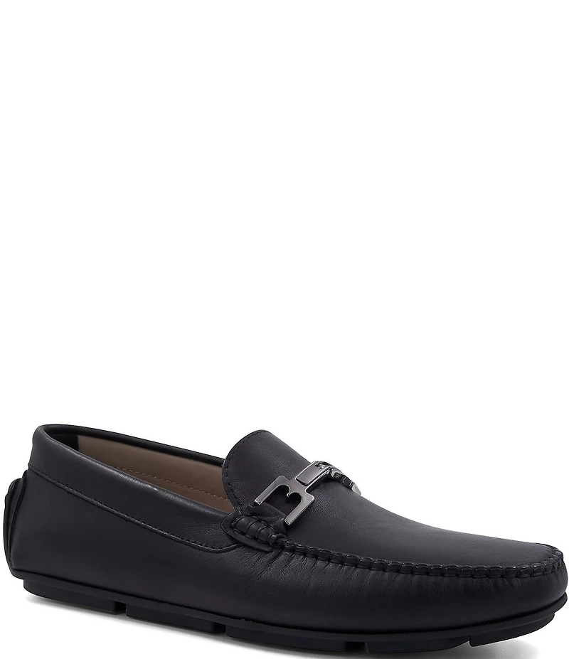 Bruno Magli Men's Taso Leather Bit Buckle Driver Loafers