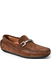 Bruno Magli Men's Taso Suede Bit Buckle Driver Loafers