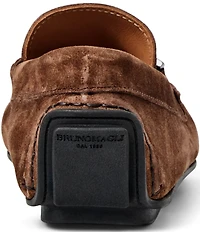 Bruno Magli Men's Taso Suede Bit Buckle Driver Loafers