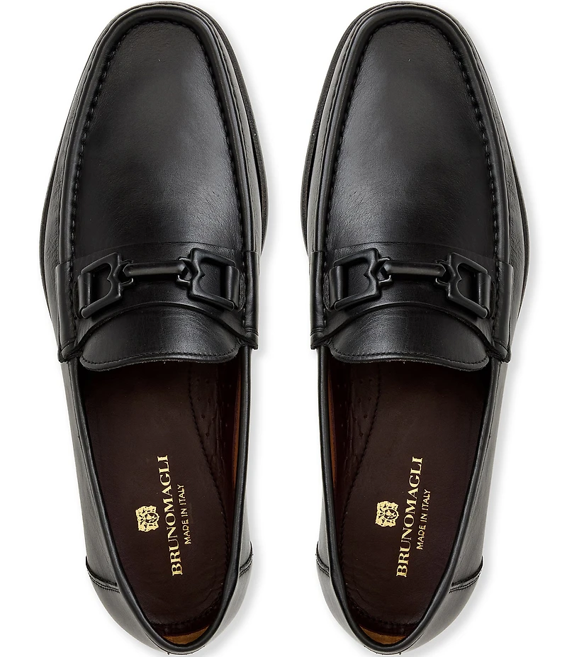 Bruno Magli Men's Tivoli Leather Bit Buckle Loafers