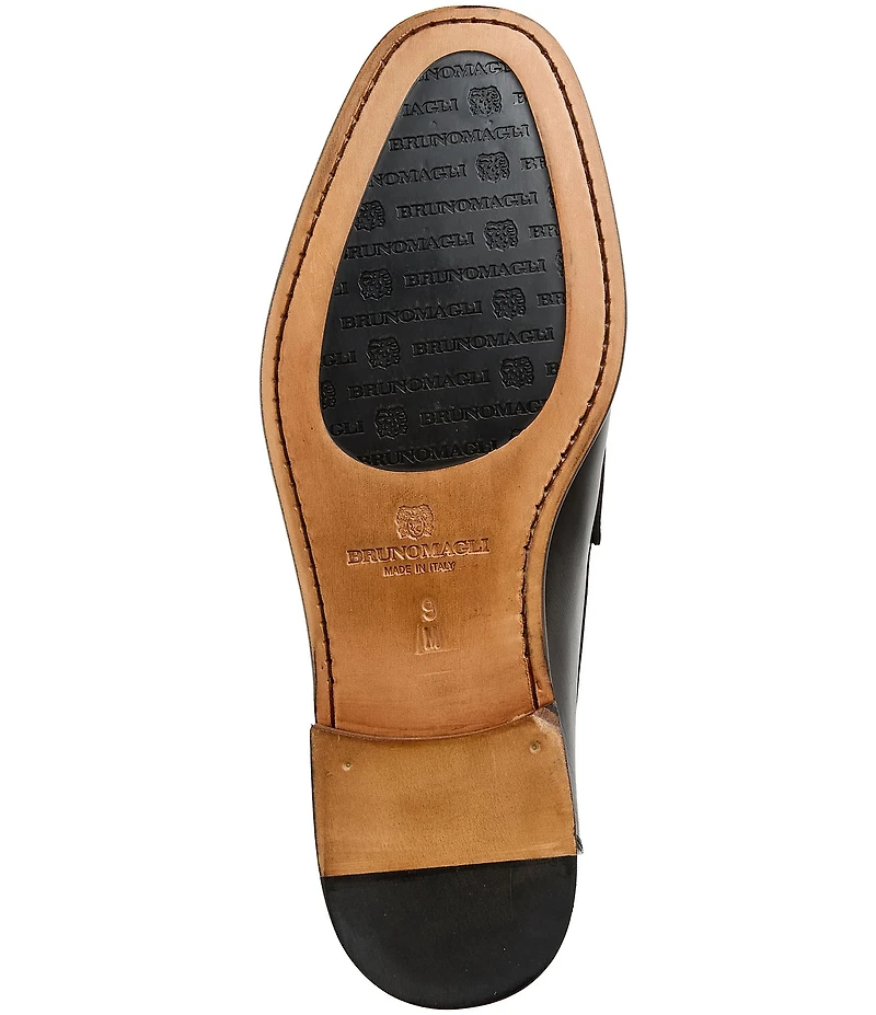 Bruno Magli Men's Tivoli Leather Bit Buckle Loafers