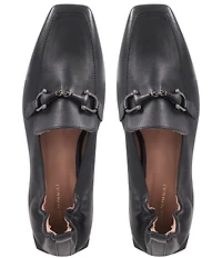 Bruno Magli Mila Leather Bit Buckle Loafers