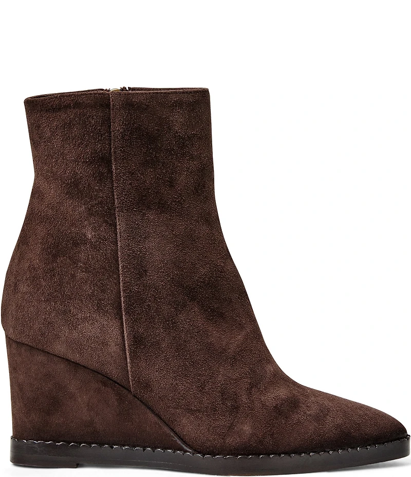 Bruno Magli Opera Suede Wedge Booties