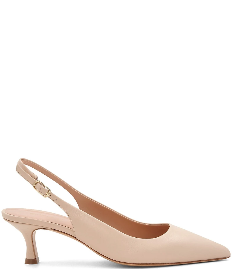 Bruno Magli Palerma Leather Kitten Heel Sling Pumps