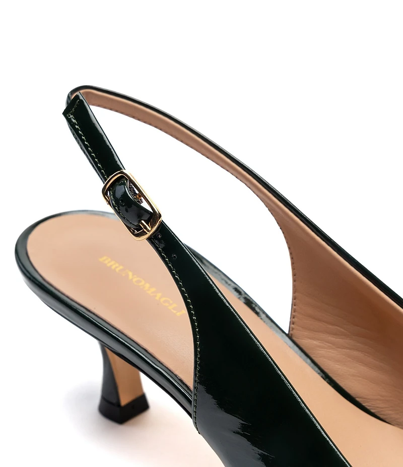 Bruno Magli Palerma Patent Leather Slingback Pumps