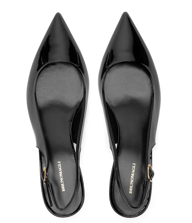 Bruno Magli Palerma Patent Leather Slingback Pumps