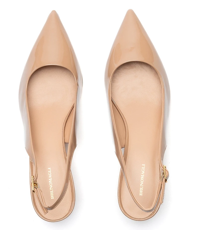 Bruno Magli Palerma Patent Leather Slingback Pumps