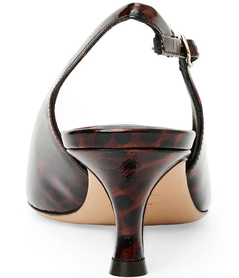 Bruno Magli Palerma Tortoise Print Patent Leather Slingback Pumps