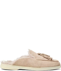 Bruno Magli Palmer Suede and Faux Fur Tassel Loafer Mules