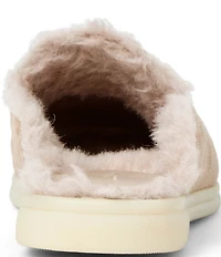 Bruno Magli Palmer Suede and Faux Fur Tassel Loafer Mules