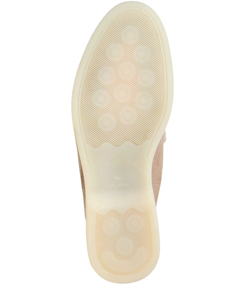 Bruno Magli Palmer Suede and Faux Fur Tassel Loafer Mules