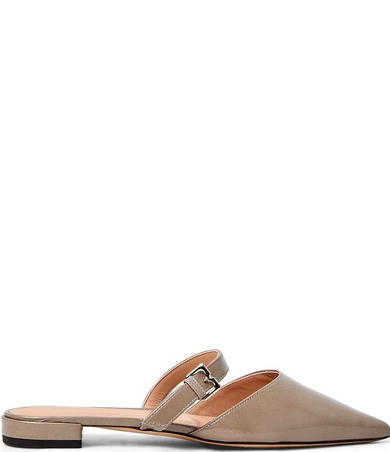 Bruno Magli Pasha Crinkle Patent Pointed Toe Mules