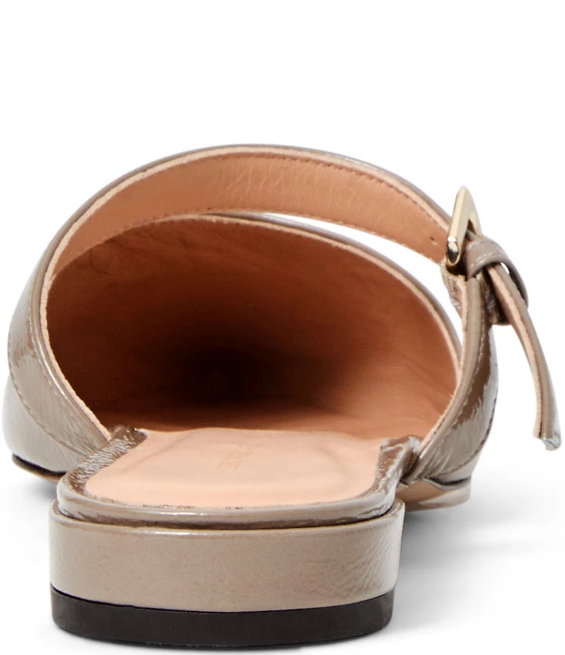 Bruno Magli Pasha Crinkle Patent Pointed Toe Mules