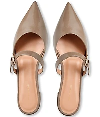 Bruno Magli Pasha Crinkle Patent Pointed Toe Mules