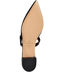 Bruno Magli Pasha Croco Print Leather Pointed Toe Buckle Mules