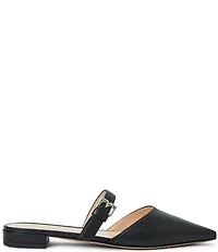 Bruno Magli Pasha Leather Buckle Strap Mules
