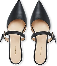 Bruno Magli Pasha Leather Buckle Strap Mules