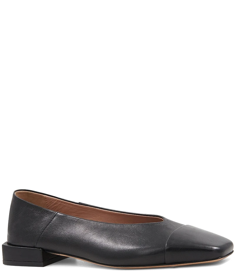 Bruno Magli Patria Leather Cap Toe Flats