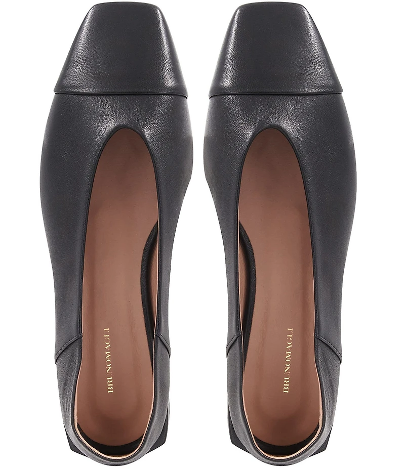 Bruno Magli Patria Leather Cap Toe Flats