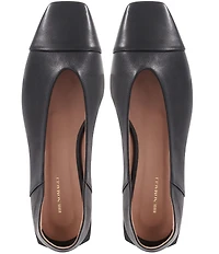 Bruno Magli Patria Leather Cap Toe Flats