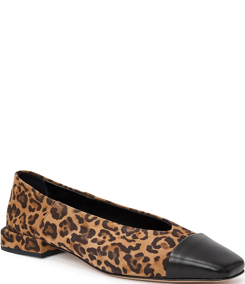 Bruno Magli Patria Leopard Print Suede Flats