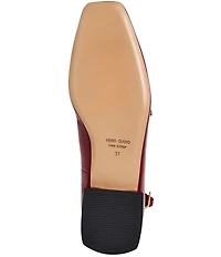 Bruno Magli Petra Crinkle Patent Ankle Strap Mary Jane Flats