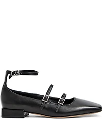 Bruno Magli Petra Leather Ankle Wrap Mary Jane Flats