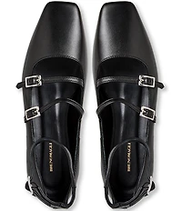 Bruno Magli Petra Leather Ankle Wrap Mary Jane Flats