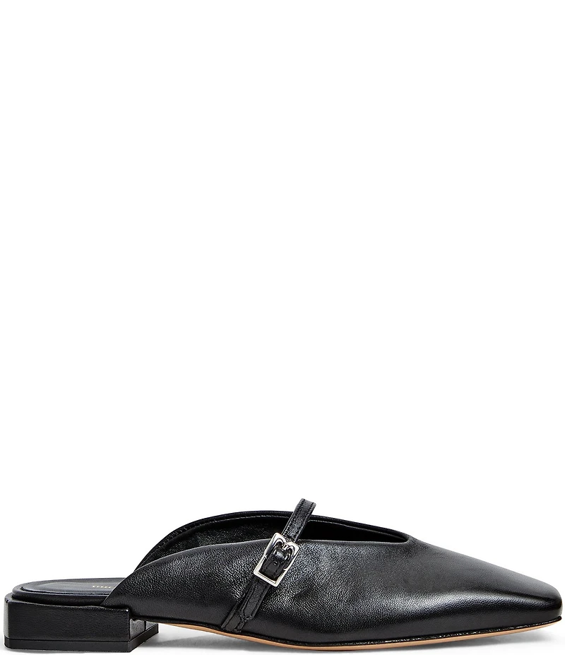 Bruno Magli Pilar Leather Square Toe Mules