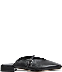 Bruno Magli Pilar Leather Square Toe Mules