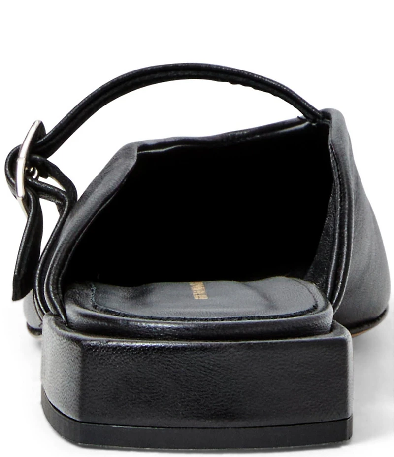 Bruno Magli Pilar Leather Square Toe Mules