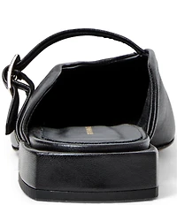 Bruno Magli Pilar Leather Square Toe Mules