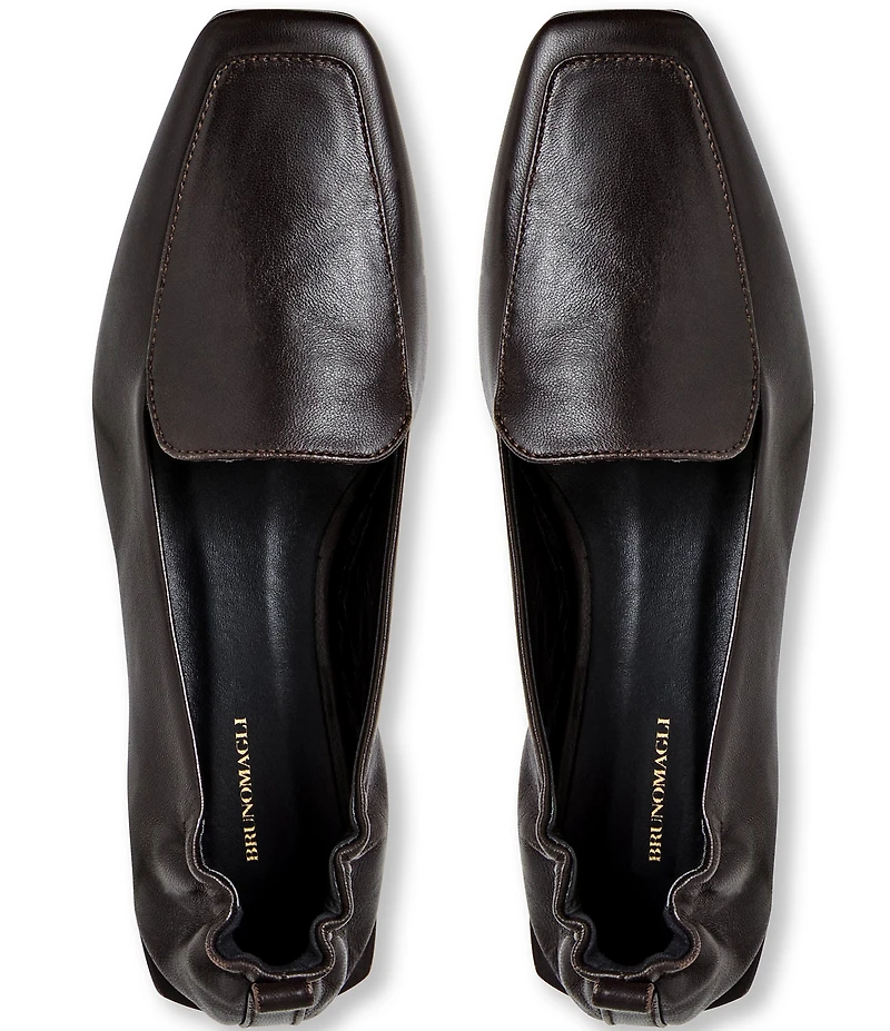 Bruno Magli Porscha Leather Square Toe Loafers