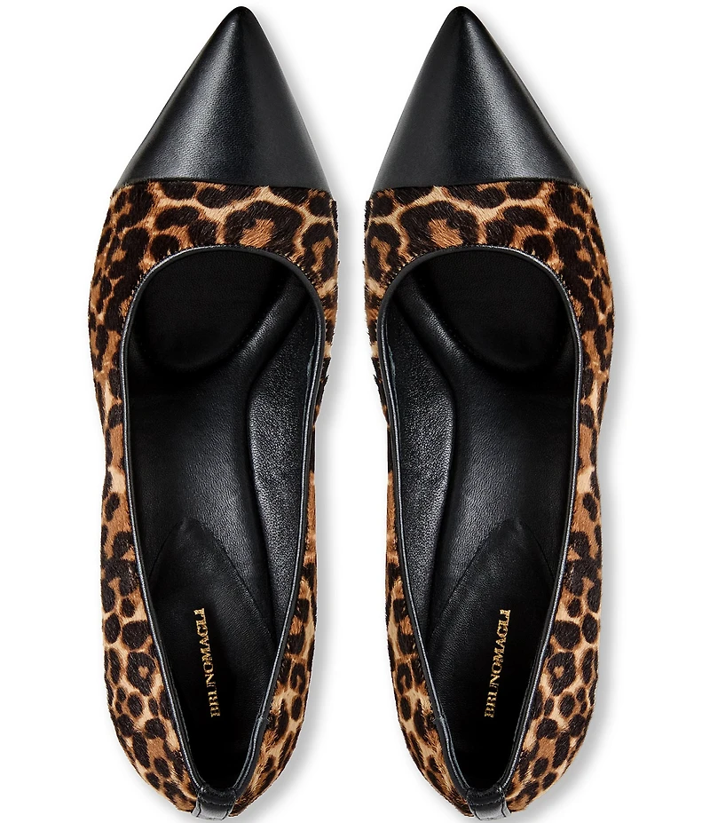Bruno Magli Tara Leopard Print Hair Calf Stiletto Pumps