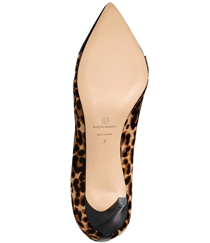 Bruno Magli Tara Leopard Print Hair Calf Stiletto Pumps