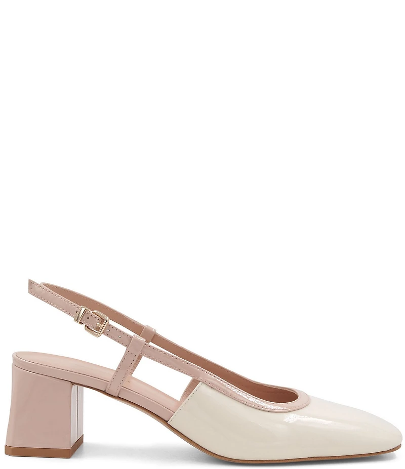 Bruno Magli Tasa Colorblock Patent Leather Slingback Pumps