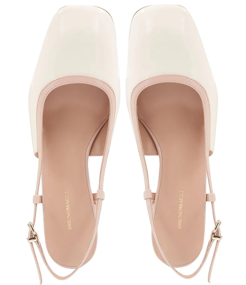 Bruno Magli Tasa Colorblock Patent Leather Slingback Pumps