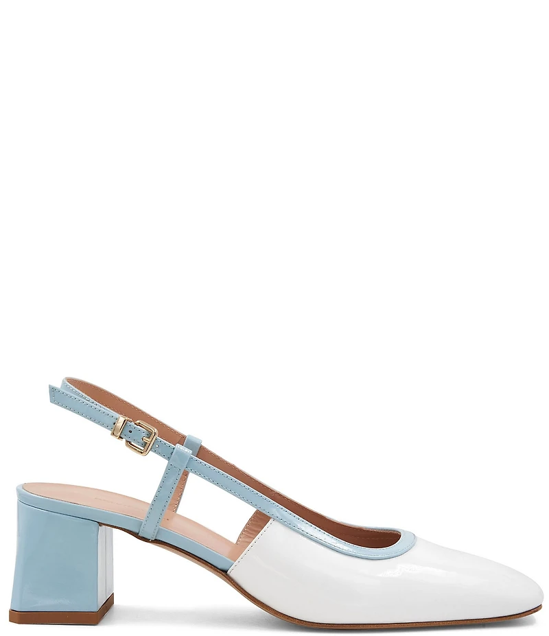 Bruno Magli Tasa Colorblock Patent Leather Slingback Pumps