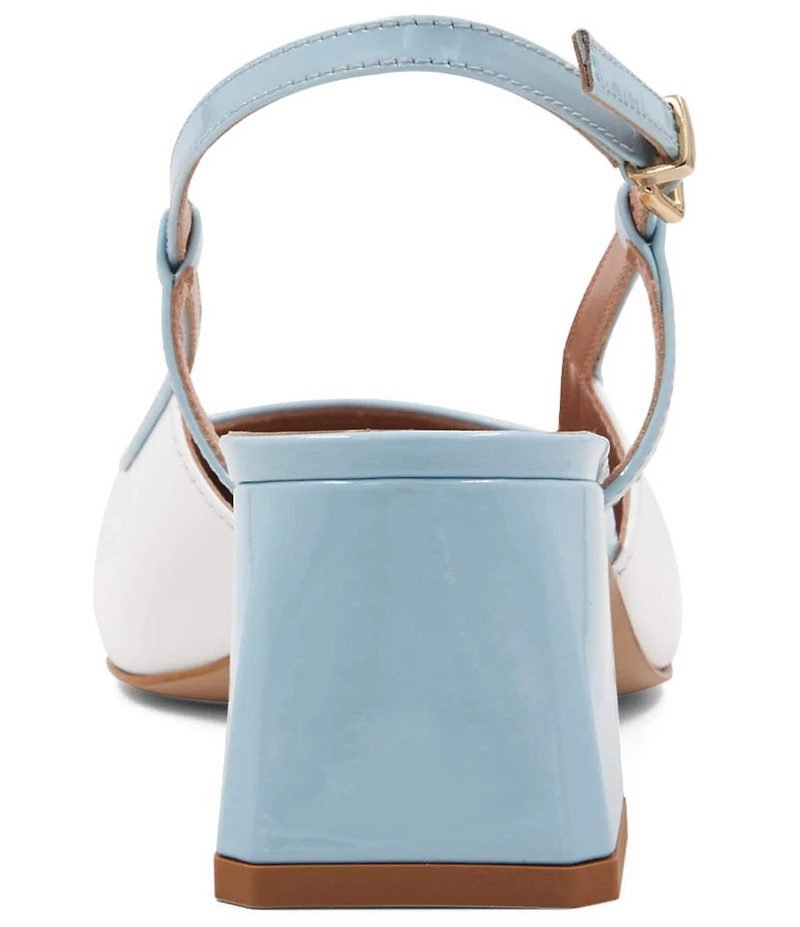 Bruno Magli Tasa Colorblock Patent Leather Slingback Pumps