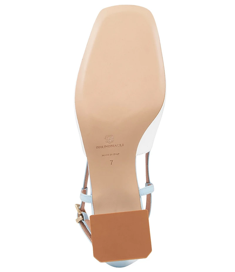 Bruno Magli Tasa Colorblock Patent Leather Slingback Pumps